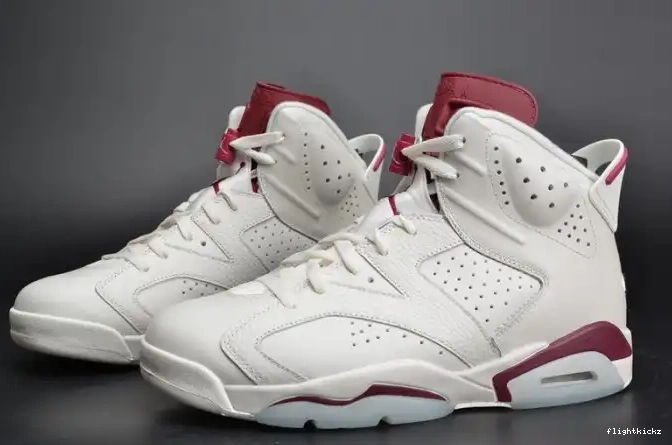 white Retro Maroon Jordan Air 6 384664-116 0629